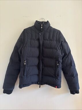 edc Men's Black Quilted Puffer Jacket/Vest with Detachable Sleeves!